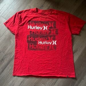 VINTAGE Y2K Hurley skate surf wear red tshirt BLINK 182